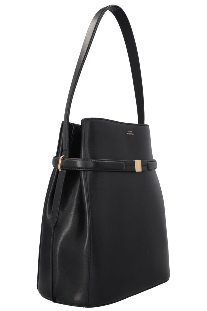 TOTEME Belted Bucket Bag Black