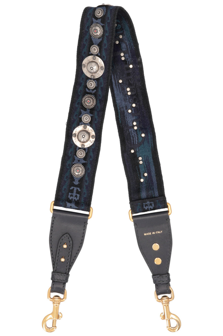Bandoulière cloutée CHRISTIAN DIOR bleu marine