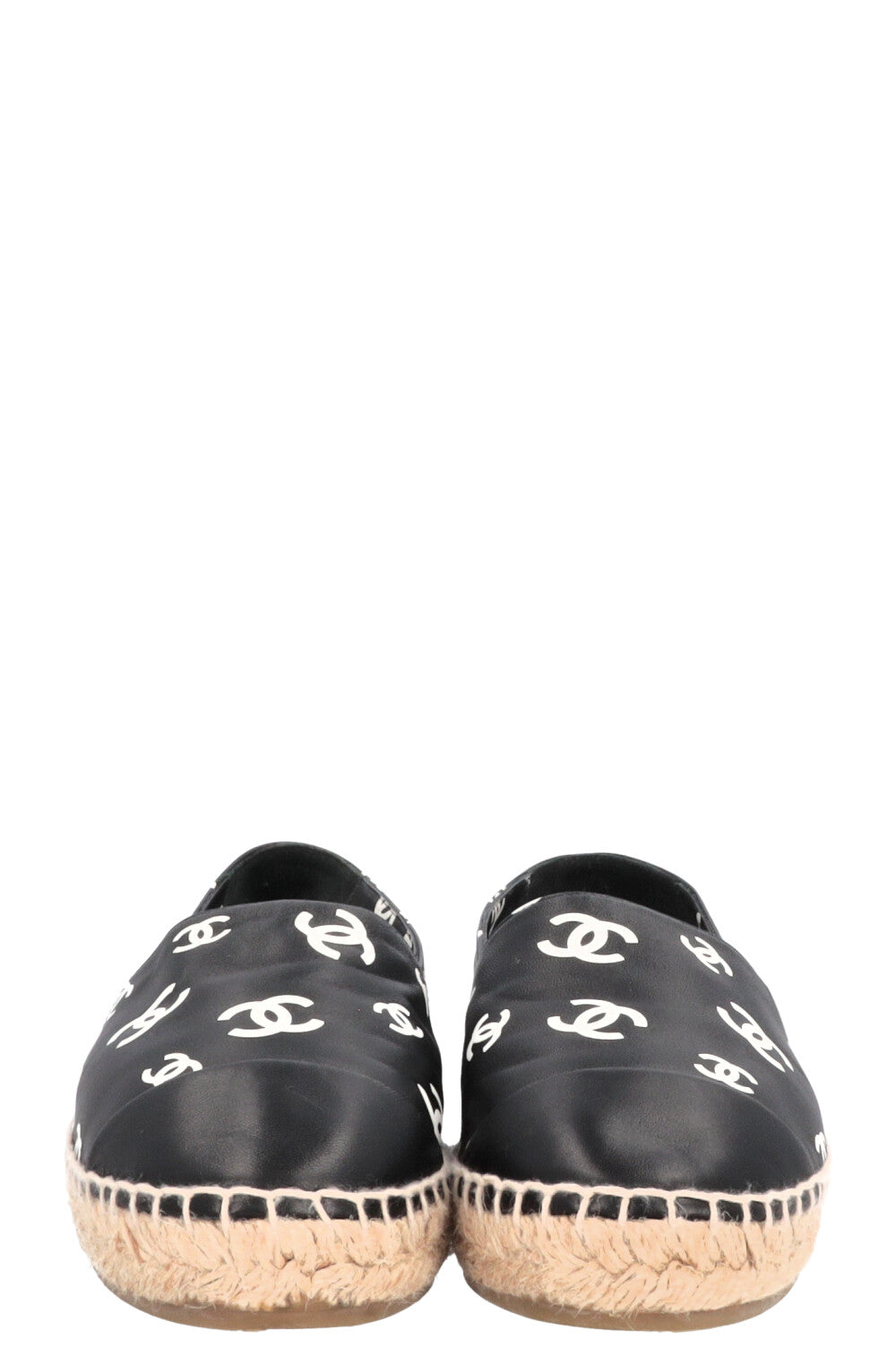 CHANEL CC Espadrilles Leather Black