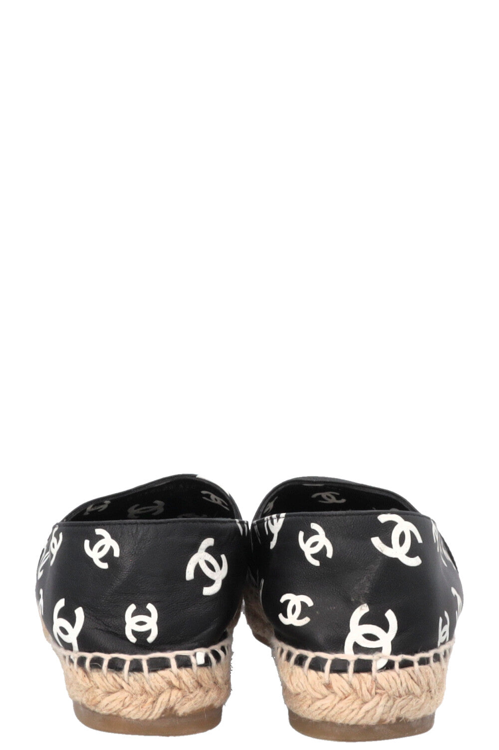 CHANEL CC Espadrilles Leather Black