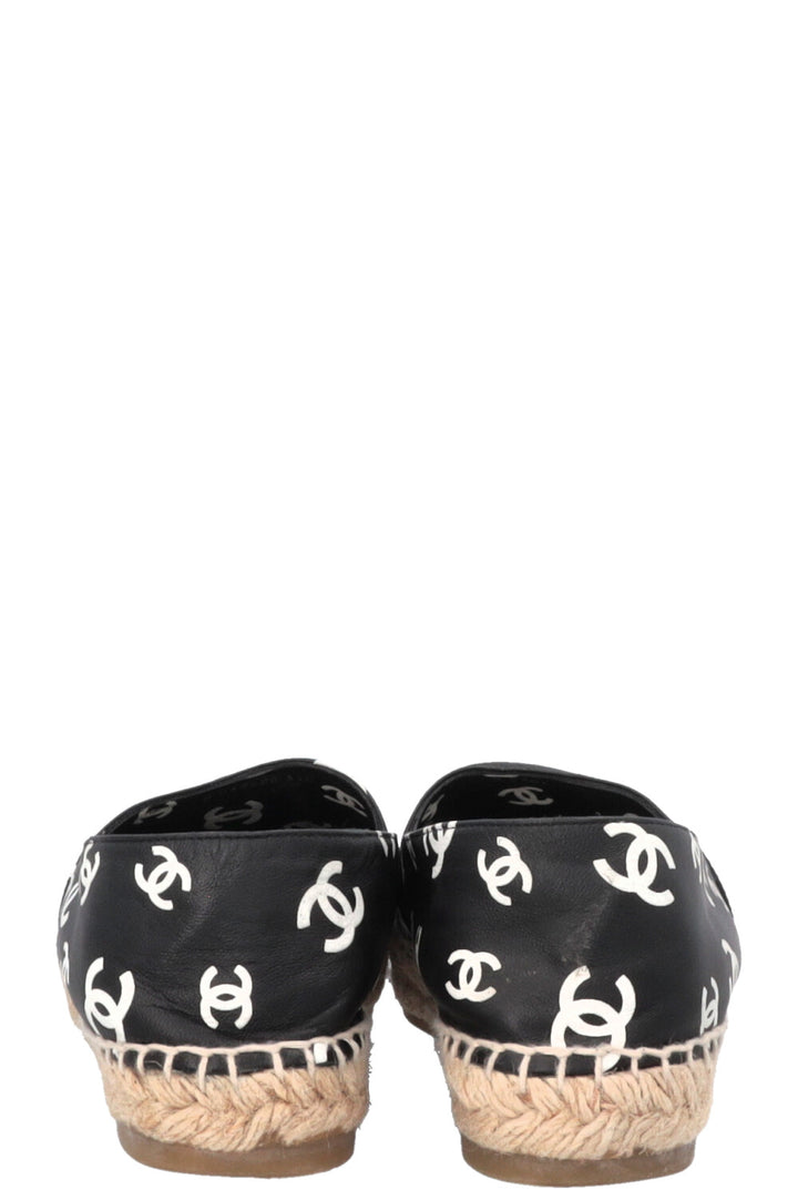 CHANEL CC Espadrilles Leather Black