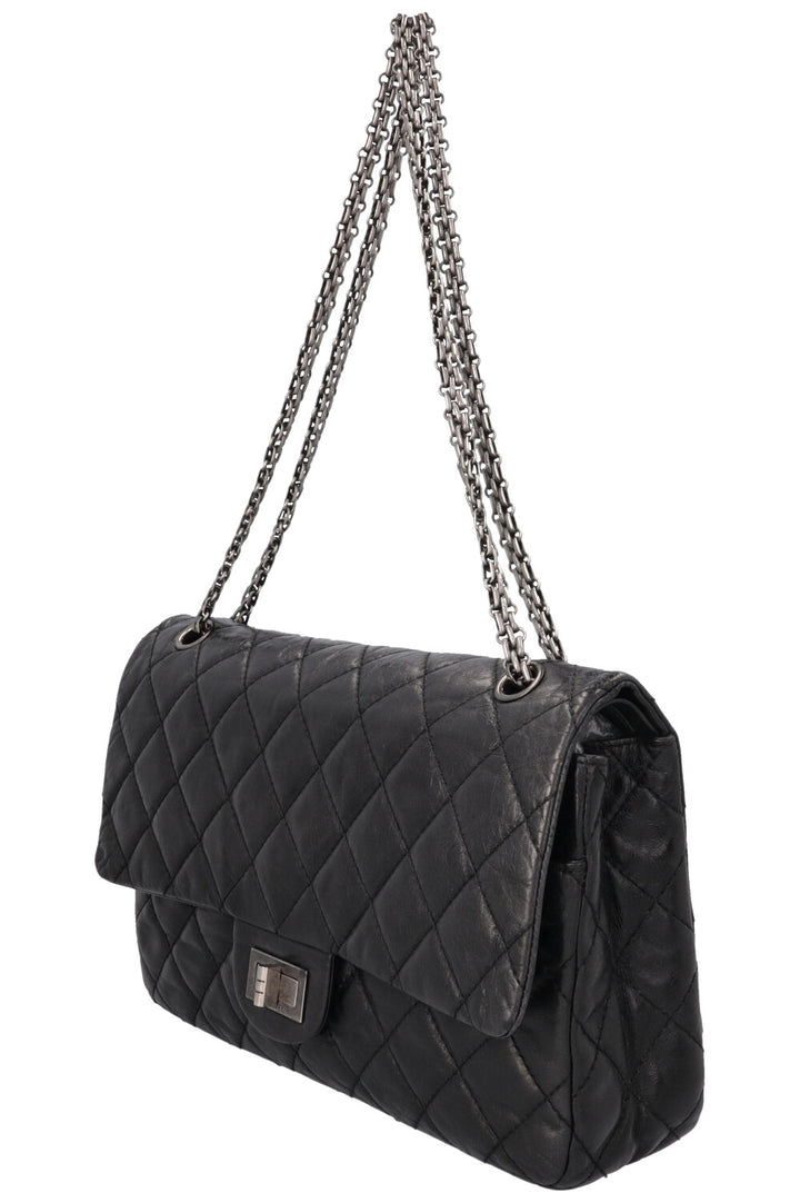 CHANEL 2.55 Reissue Bag Large Metallic Black