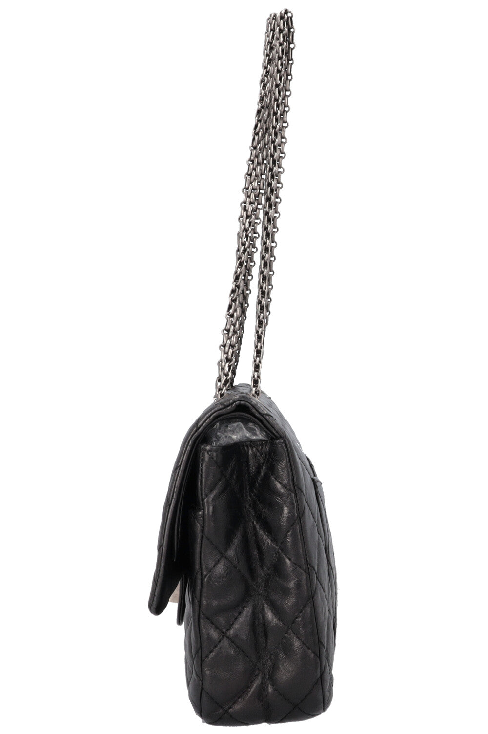 CHANEL 2.55 Reissue Bag Large Metallic Black