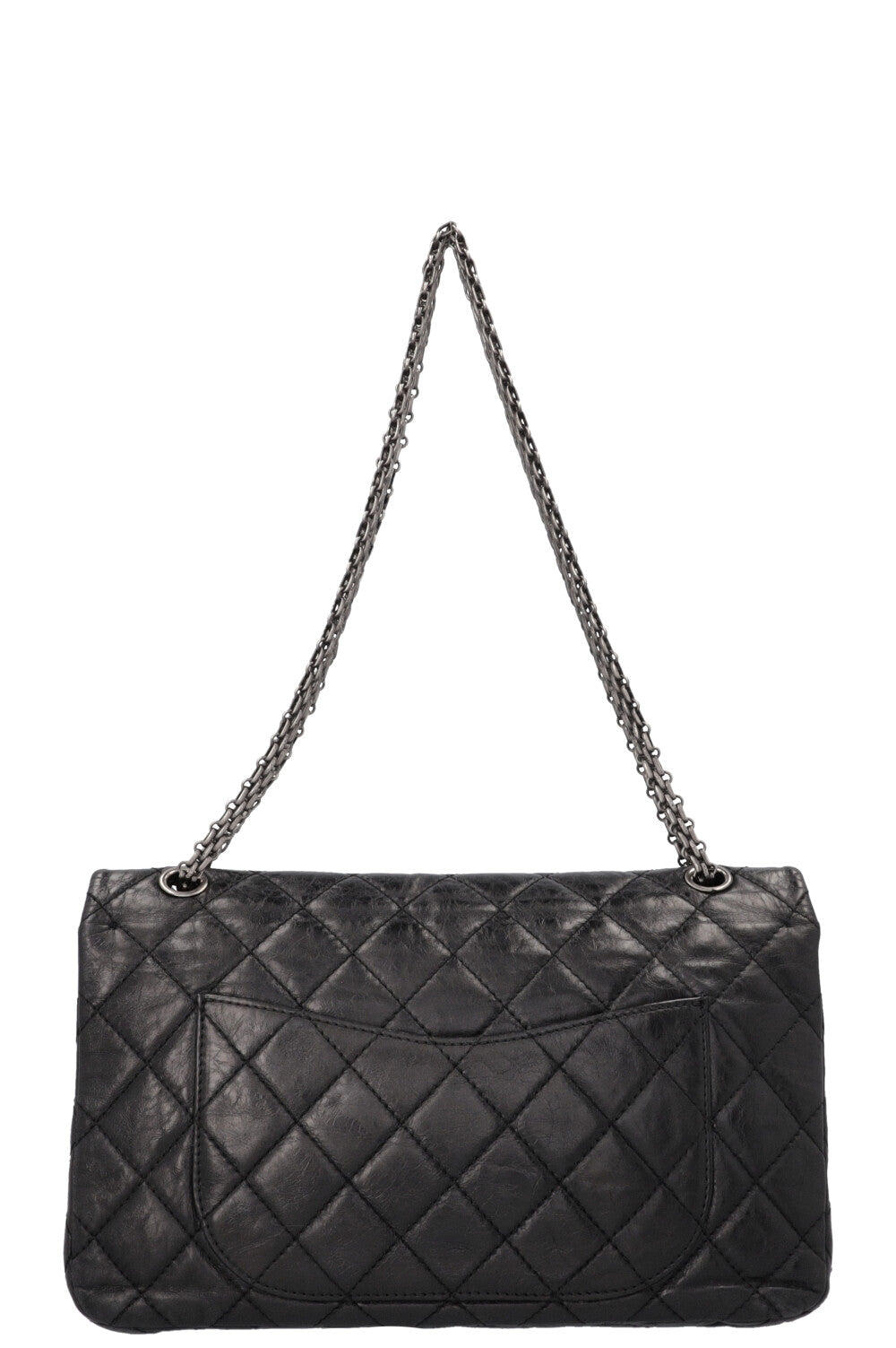 CHANEL 2.55 Reissue Bag Large Metallic Black