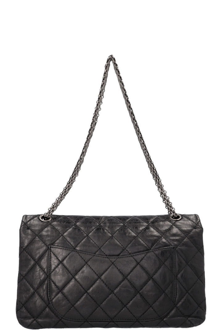 CHANEL 2.55 Reissue Bag Large Metallic Black