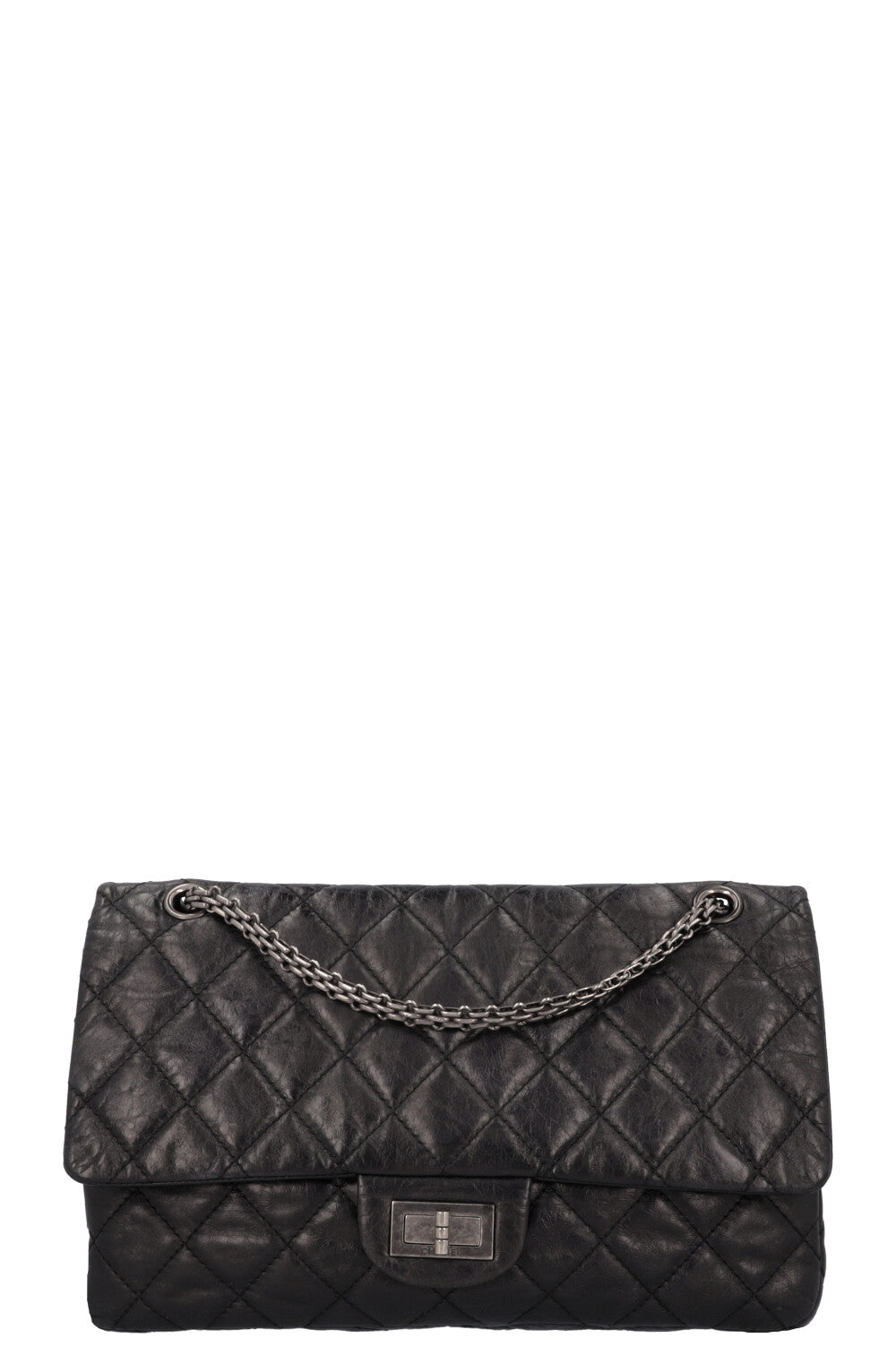 CHANEL Large 2.55 Reissue Bag Leather Black