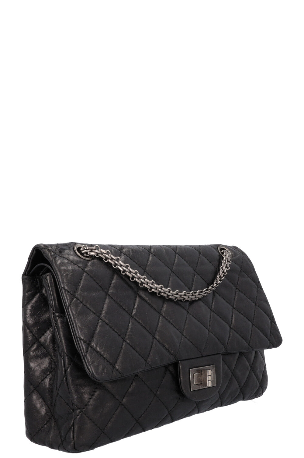 CHANEL Large 2.55 Reissue Bag Leather Black