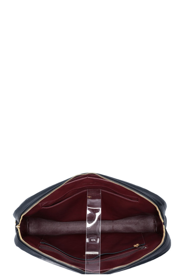 CHANEL Quilted Camera Messenger Bag Navy