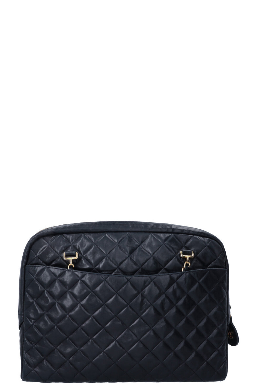 CHANEL Quilted Camera Messenger Bag Navy