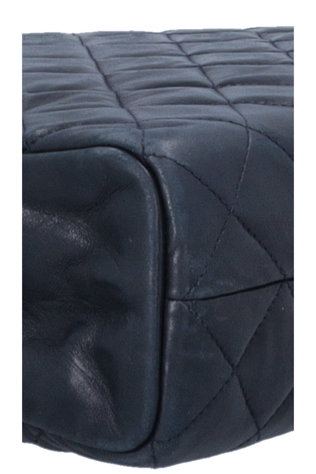 CHANEL Quilted Camera Messenger Bag Navy