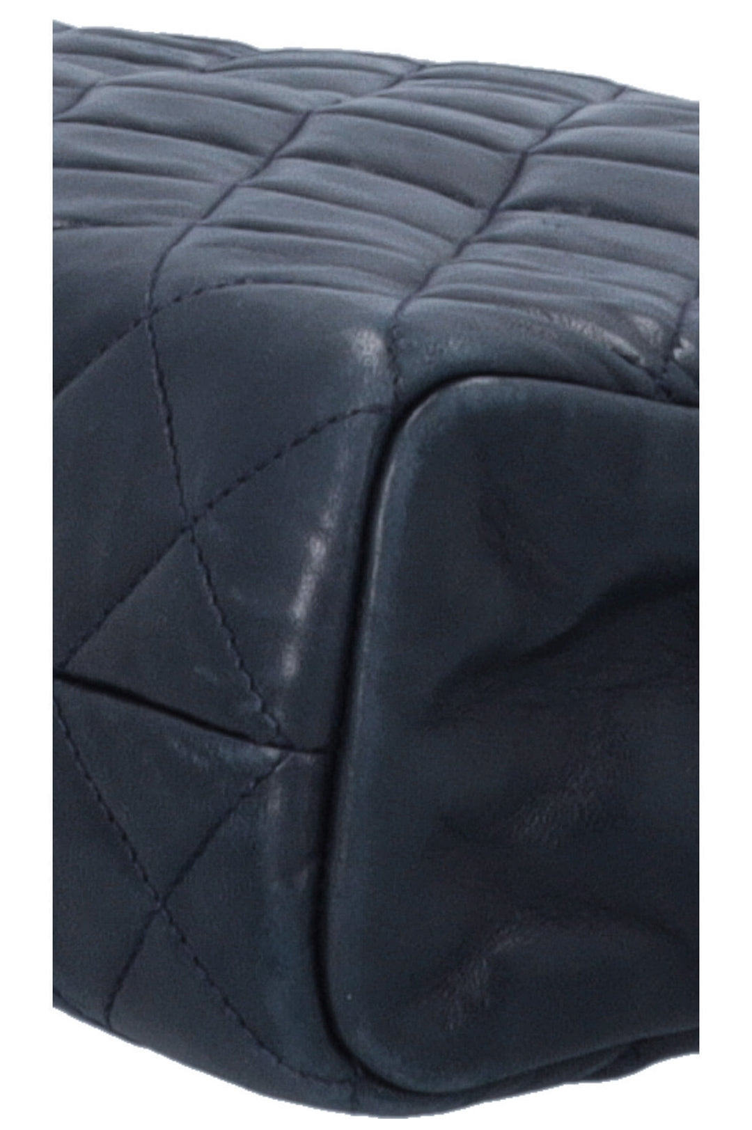 CHANEL Quilted Camera Messenger Bag Navy