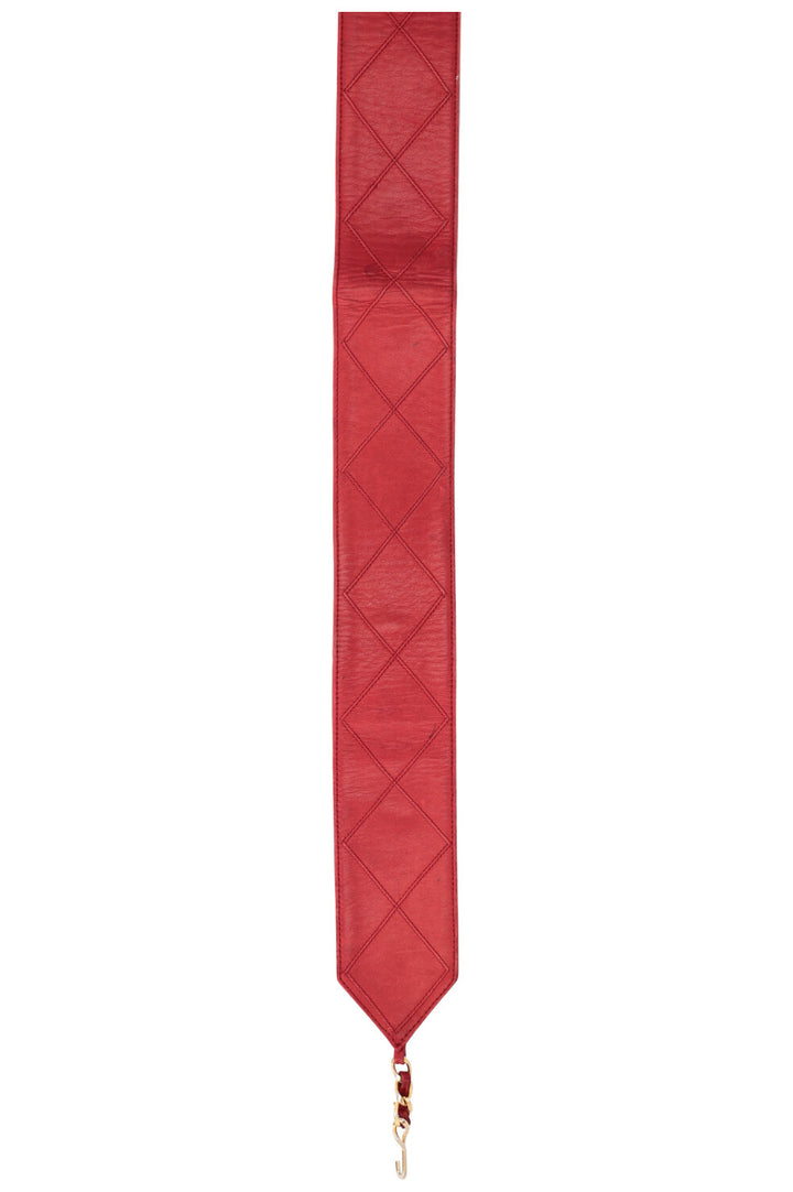 CHANEL CC Medallion Belt Leather Bordeaux