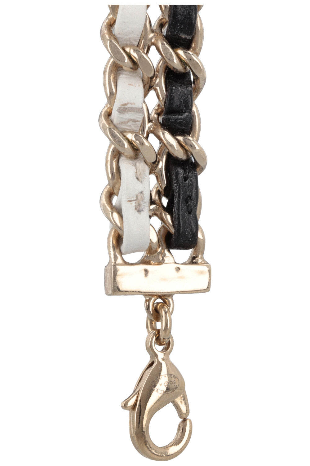 CHANEL 2022 Necklace Black White Gold