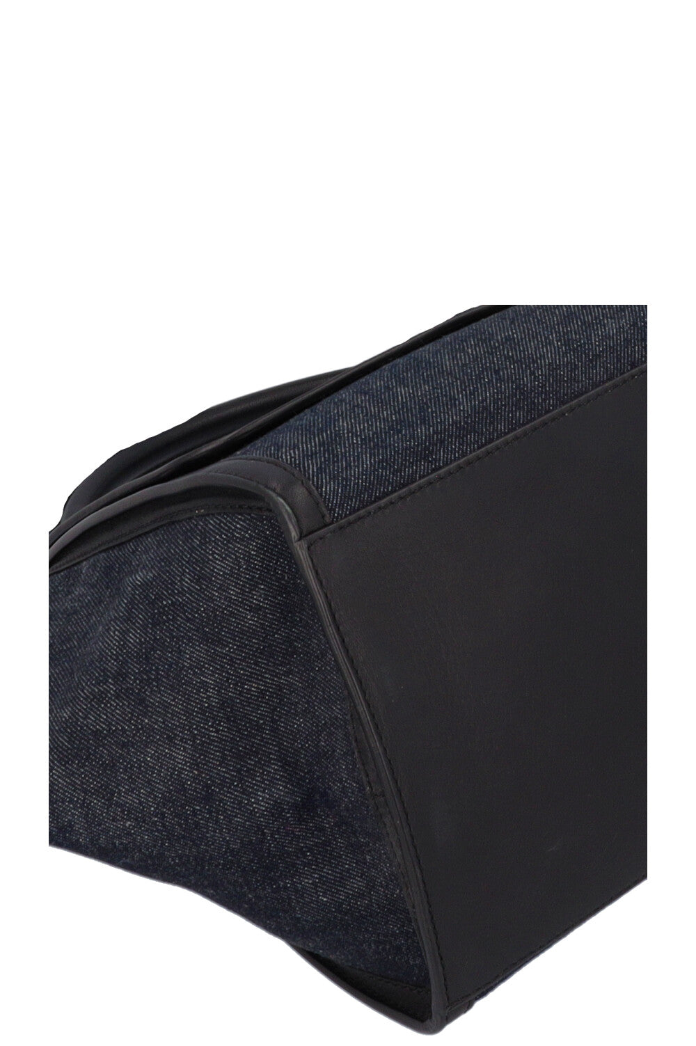 CÉLINE Trapeze Bag Leather Denim Navy Black