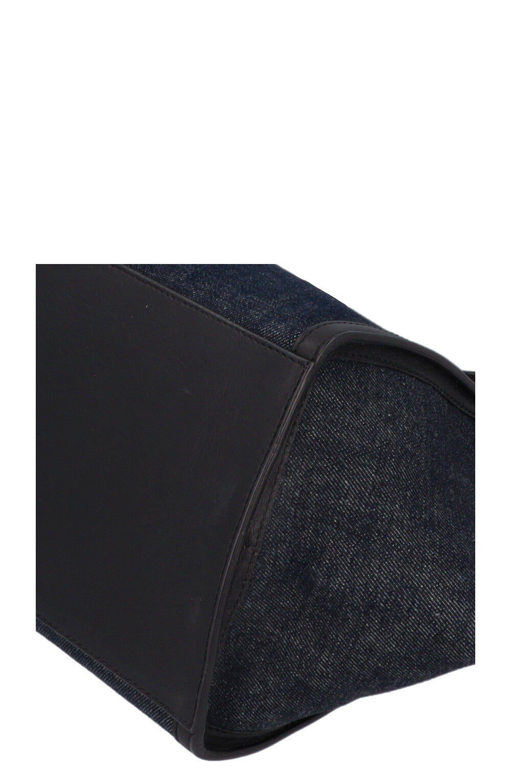 CÉLINE Trapeze Bag Leather Denim Navy Black