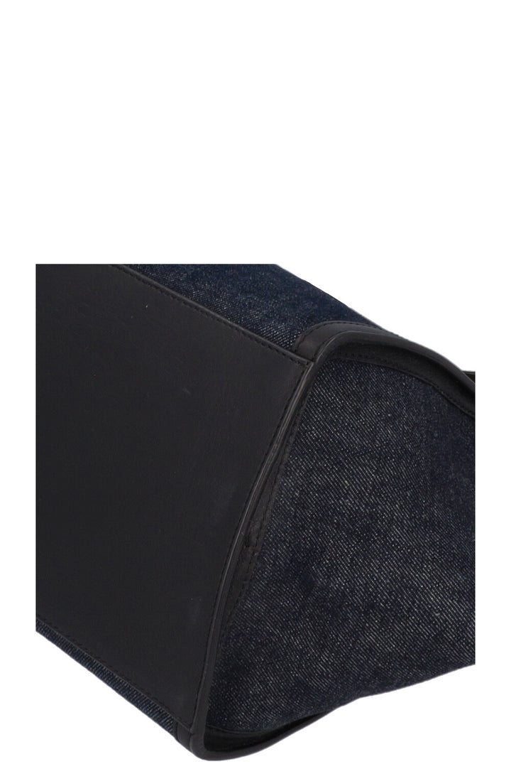 CÉLINE Trapeze Bag Leather Denim Navy Black