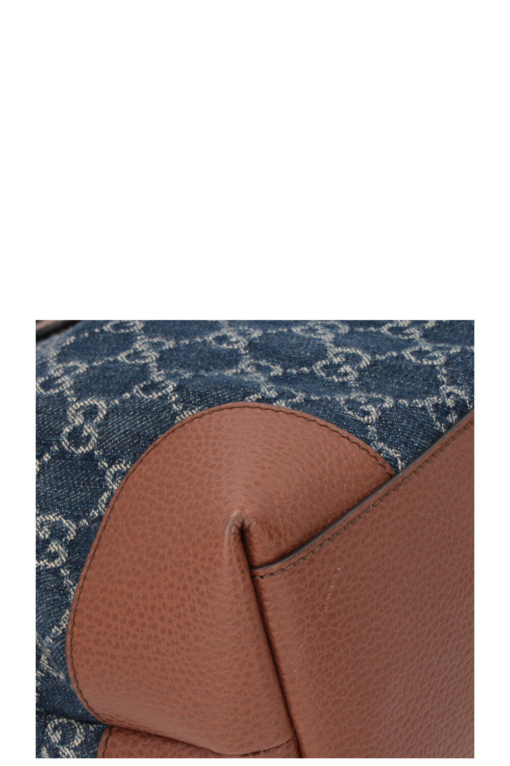 GUCCI Supreme Canvas Tote Bag Denim Dark Blue