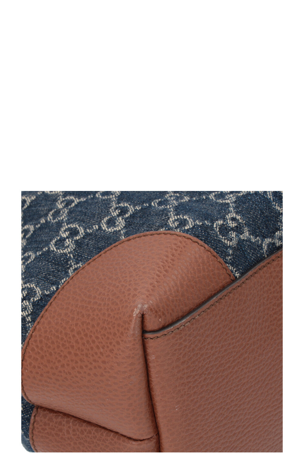 GUCCI Supreme Canvas Tote Bag Denim Dark Blue