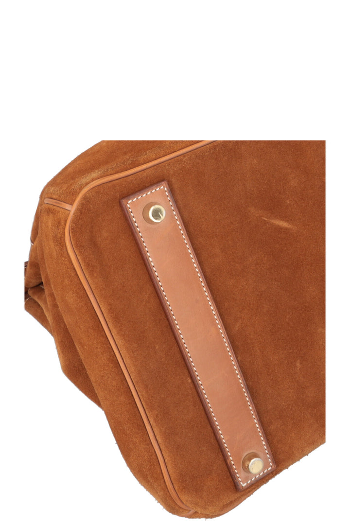HERMÈS Birkin 40 Grizzly &amp; Barenia Chamois/Fauve