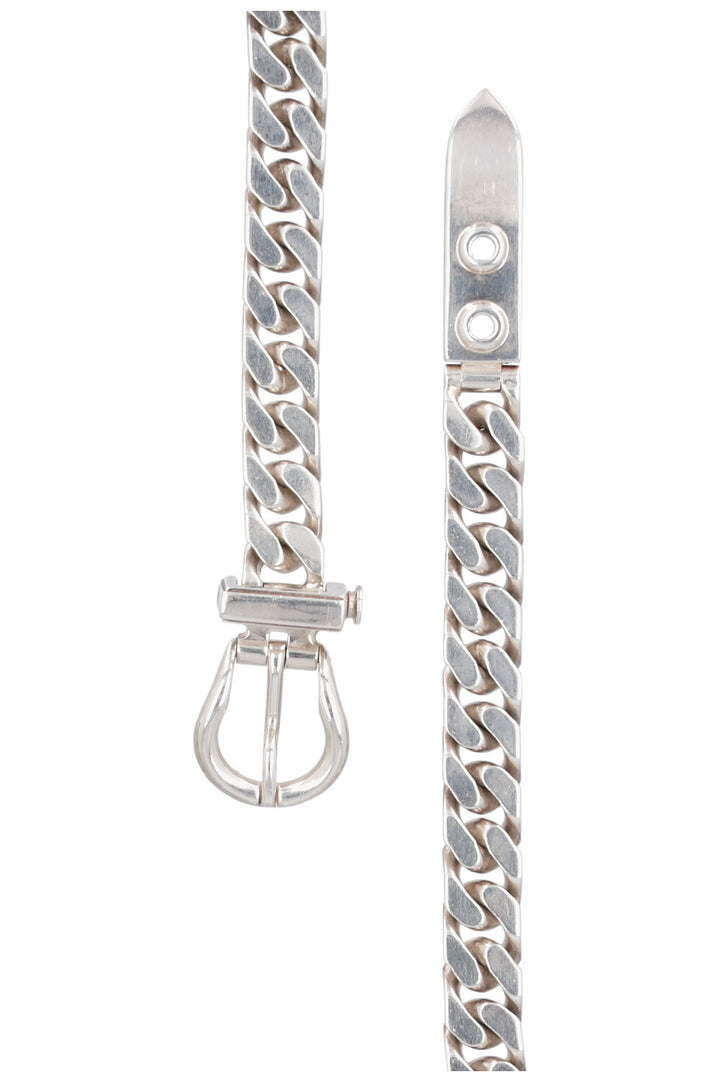 HERMÈS Boucle De Sellier Necklace Silver