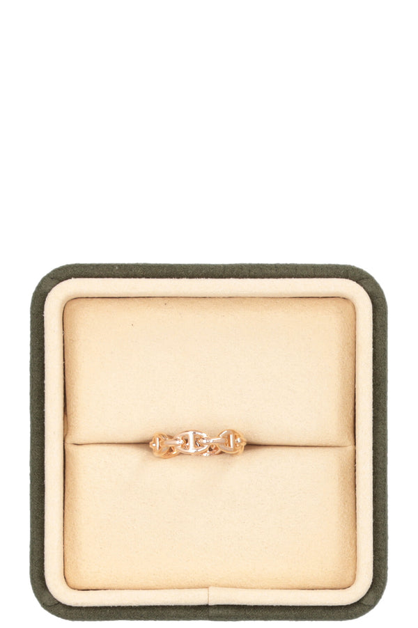 HERMÈS Bague Chaîne D'Ancre or rose