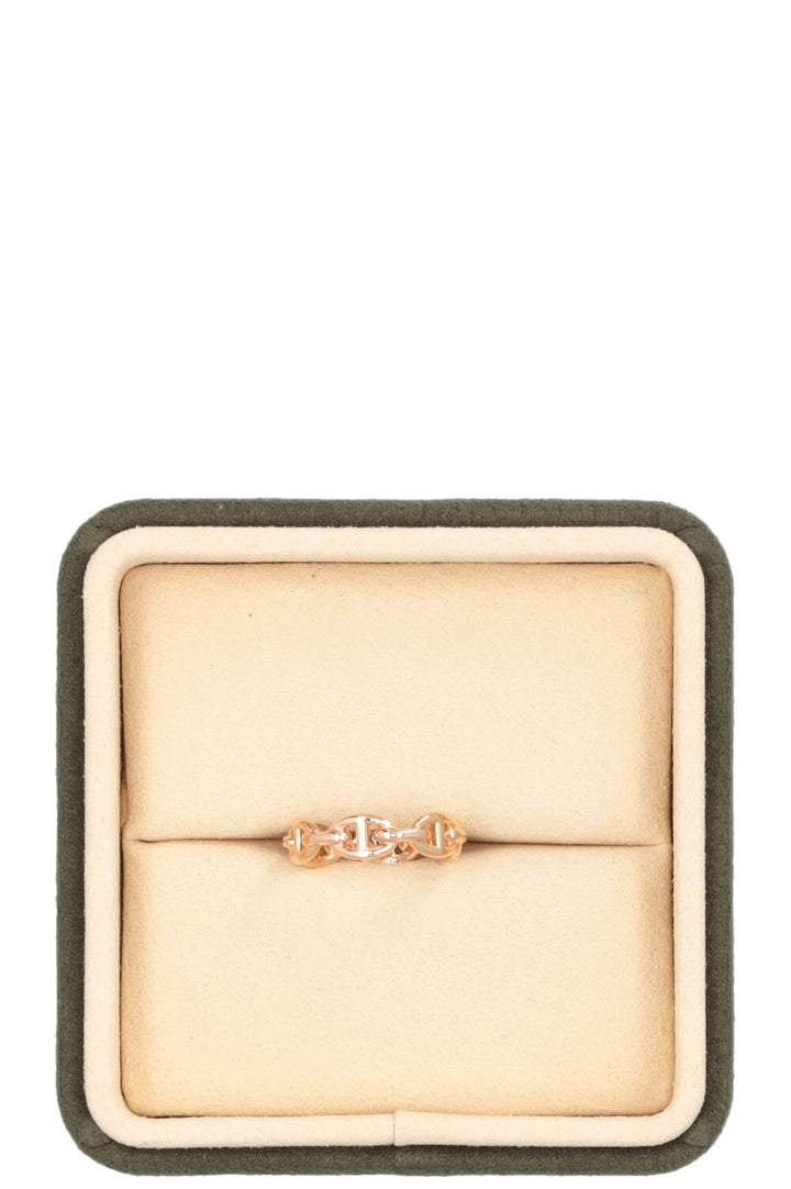 HERMÈS Bague Chaîne D'Ancre or rose