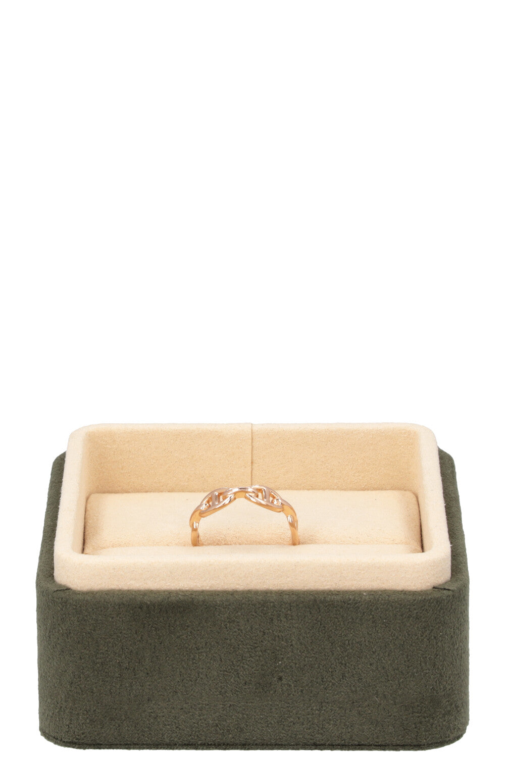 HERMÈS Bague Chaîne D'Ancre or rose