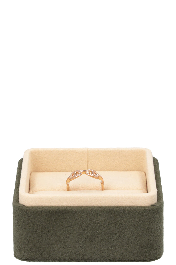 HERMÈS Bague Chaîne D'Ancre or rose