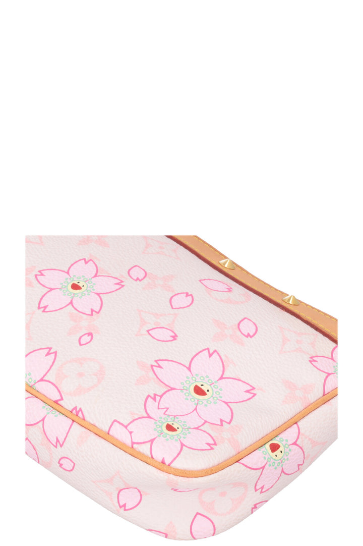 LOUIS VUITTON x Takashi Murakami Pochette Accessories Bag Pink