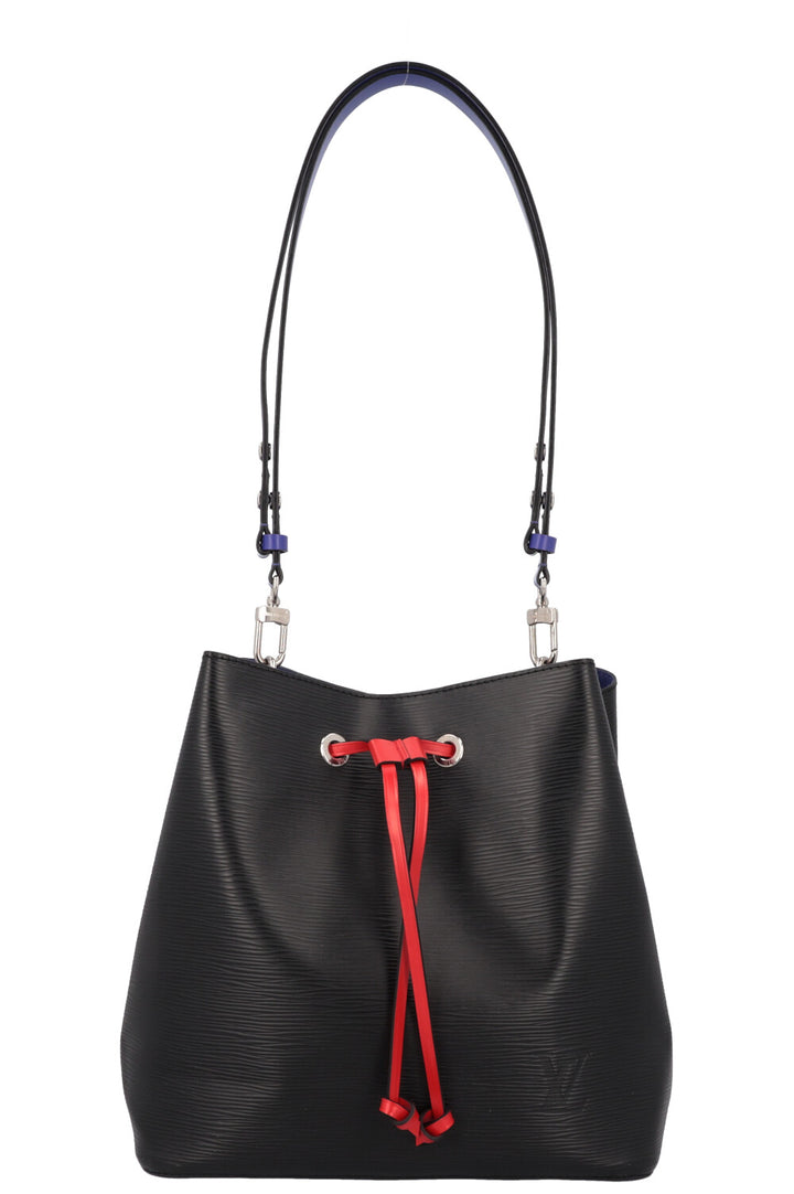 LOUIS VUITTON Néo Noé MM Bag Epi Leather Black Blue