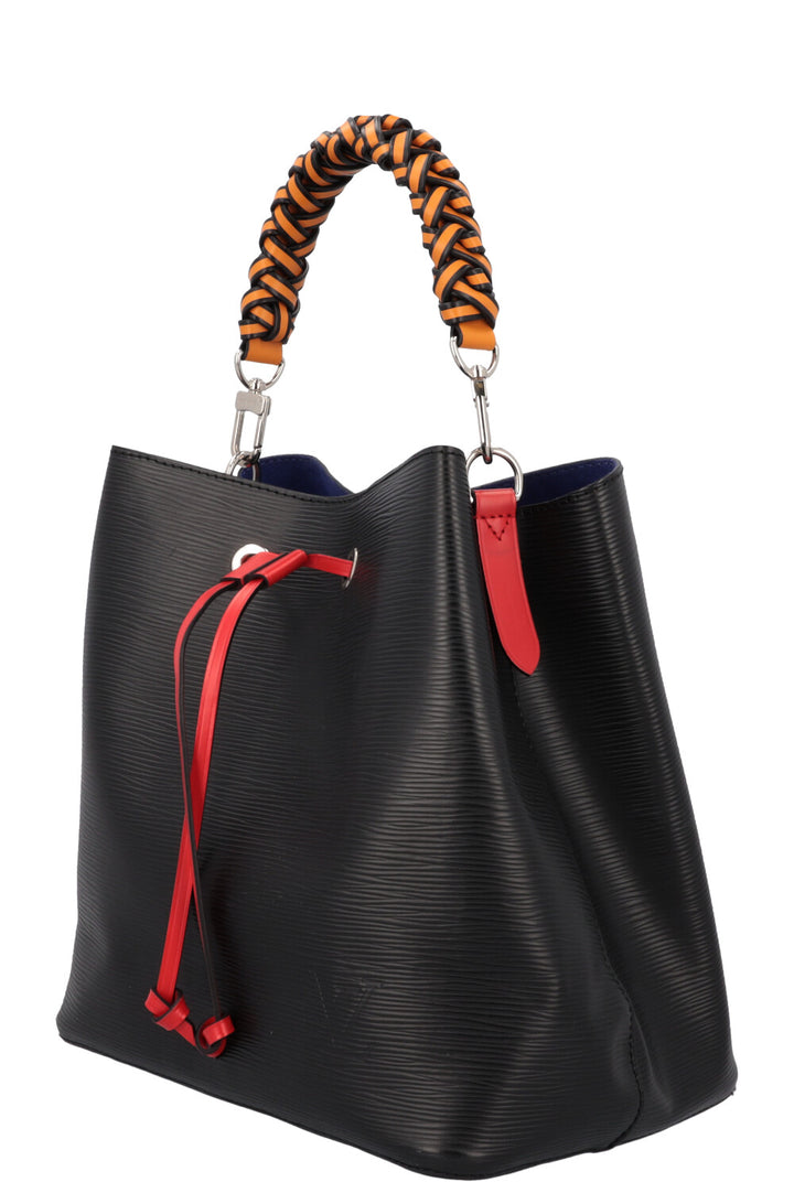 LOUIS VUITTON Néo Noé MM Bag Epi Leather Black Blue