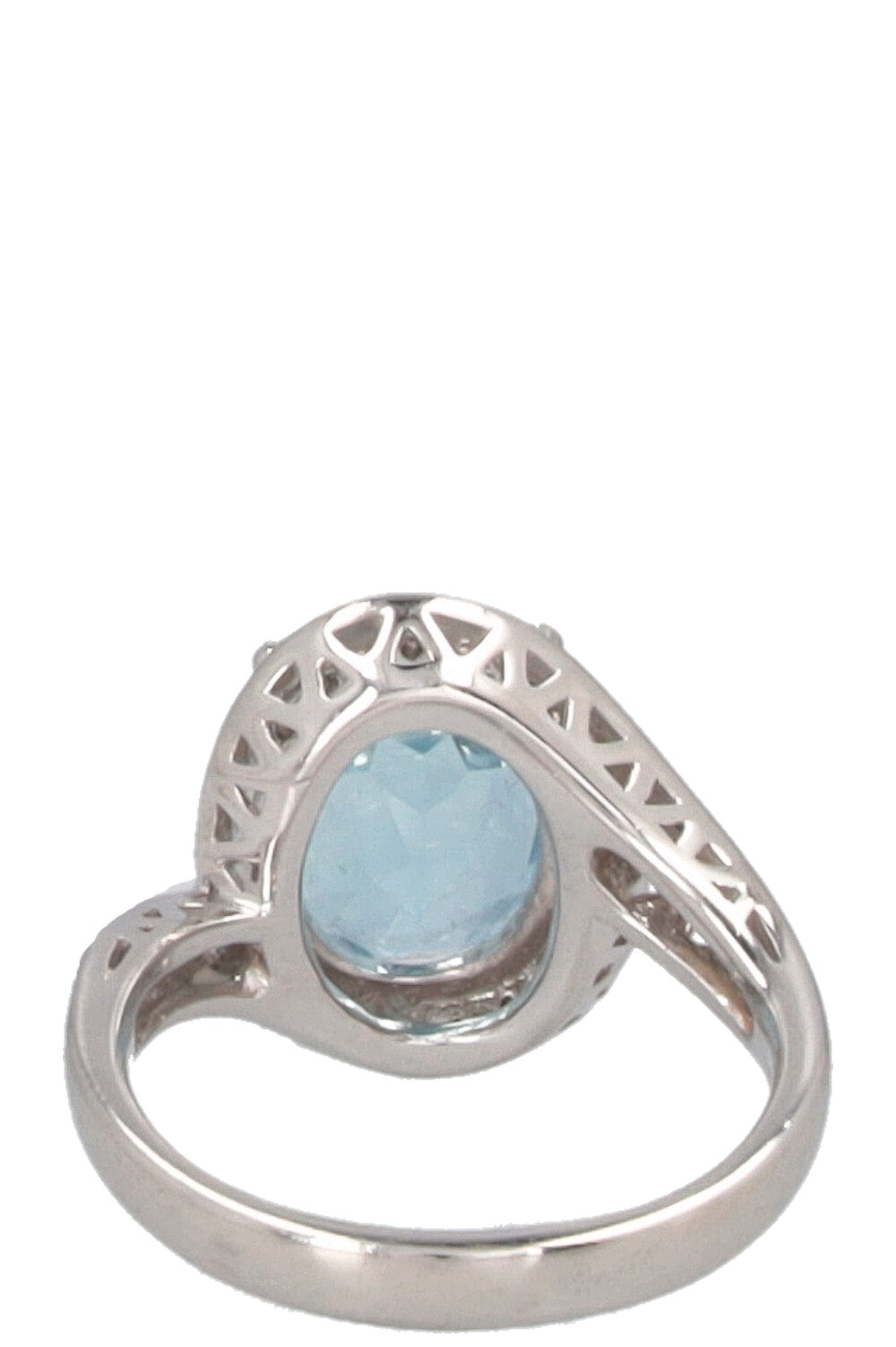 VINTAGE JEWELRY Topaz Diamond Cocktail Ring Platinum