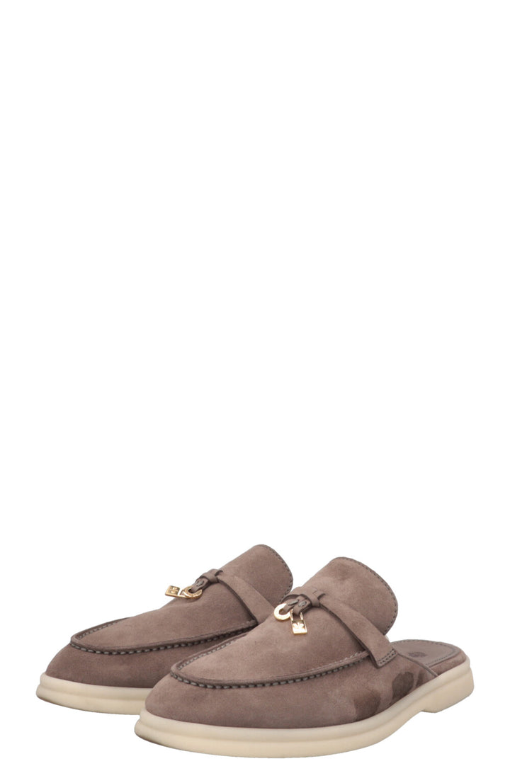 LORO PIANA Charm Walk Babouche Slipper Grey