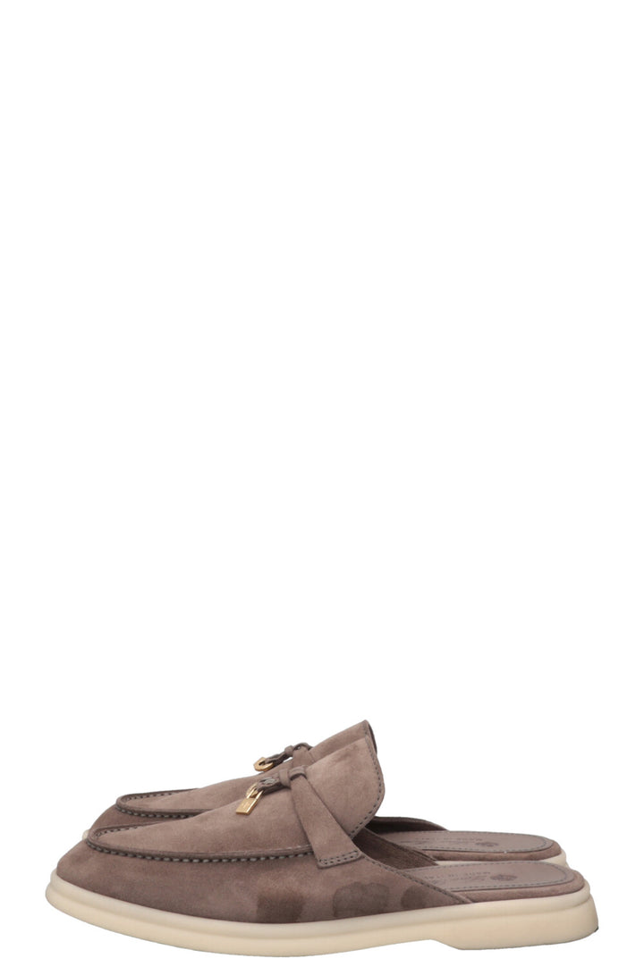 LORO PIANA Charm Walk Babouche Slipper Grey