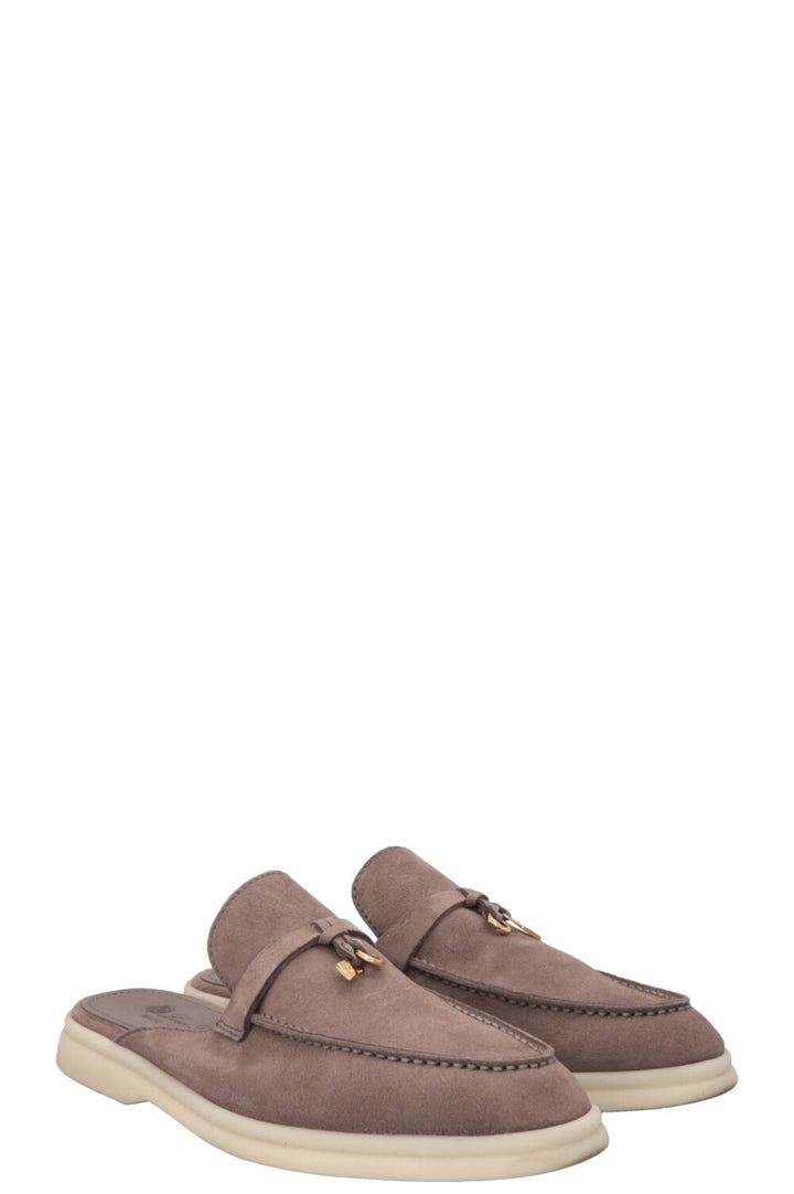 LORO PIANA Charm Walk Babouche Slipper Grey