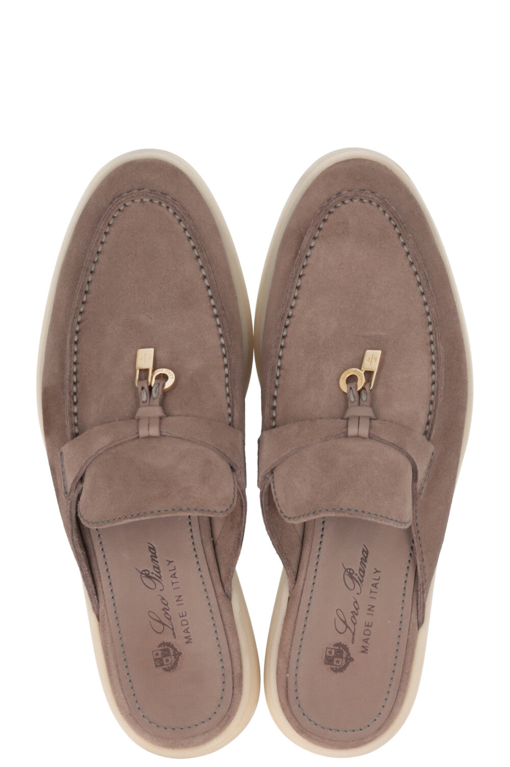 LORO PIANA Charm Walk Babouche Slipper Grey
