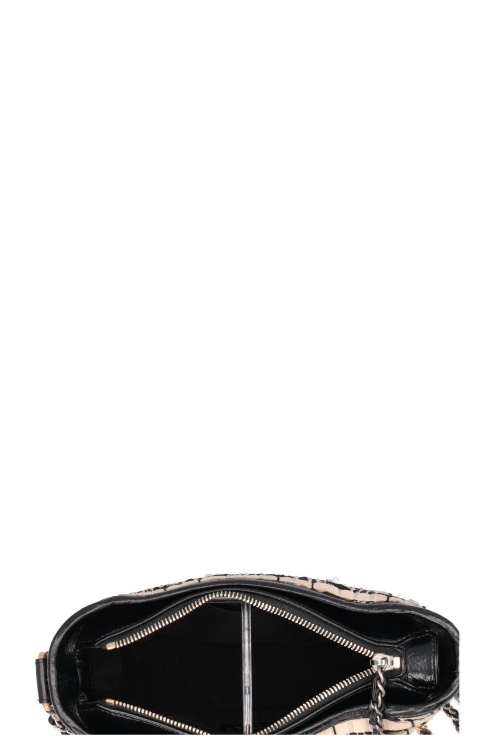 CHANEL 2019 Small Gabrielle Crossbody Bag Tweed Black Ivory