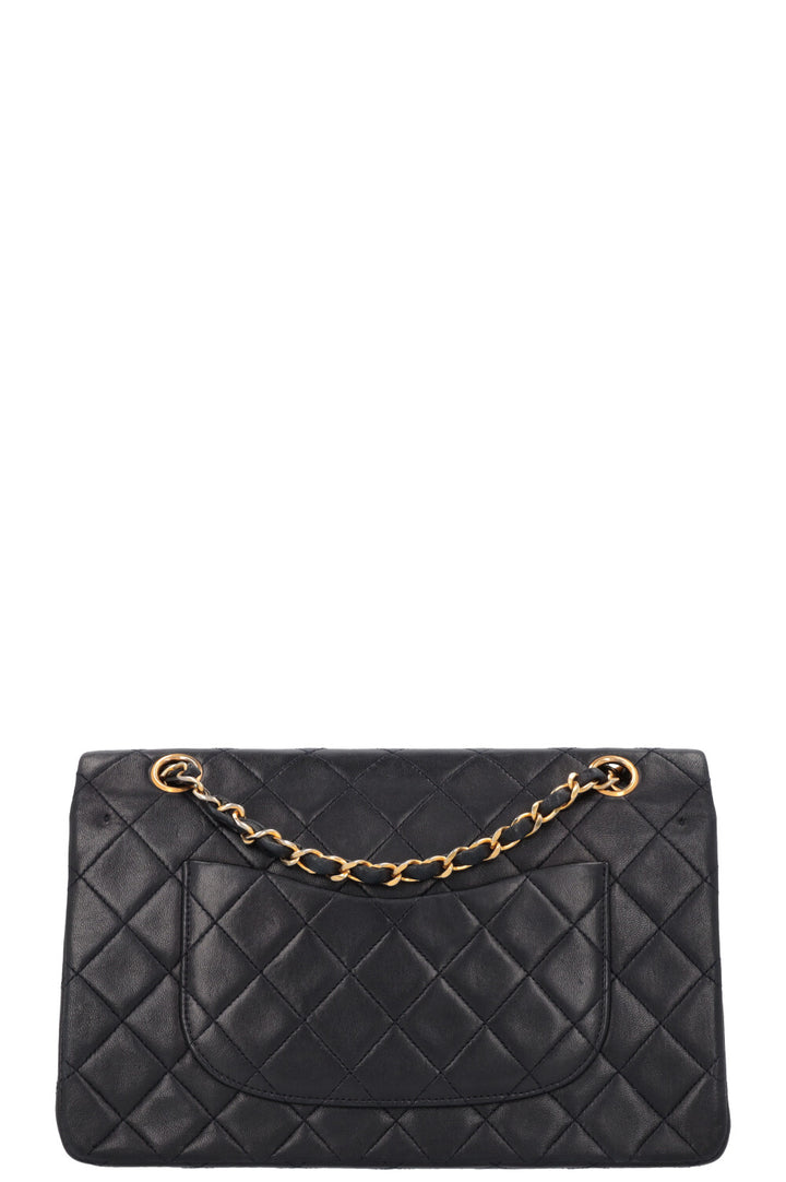 CHANEL Vintage Double Flap Bag Medium Midnight Blue