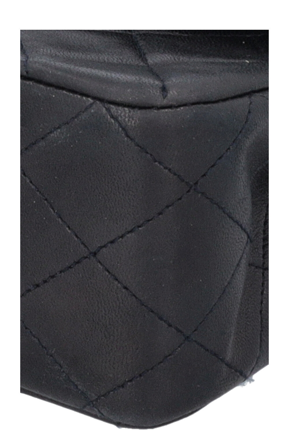 CHANEL Vintage Double Flap Bag Medium Midnight Blue
