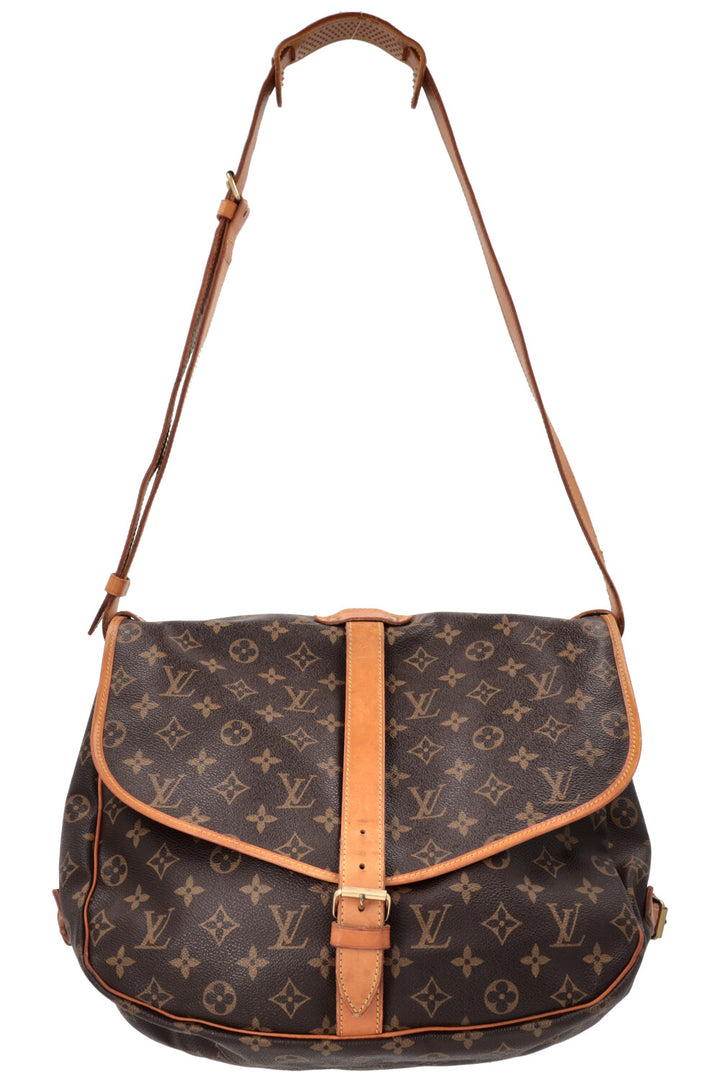LOUIS VUITTON Saumur 35 Crossbody Bag MNG Canvas