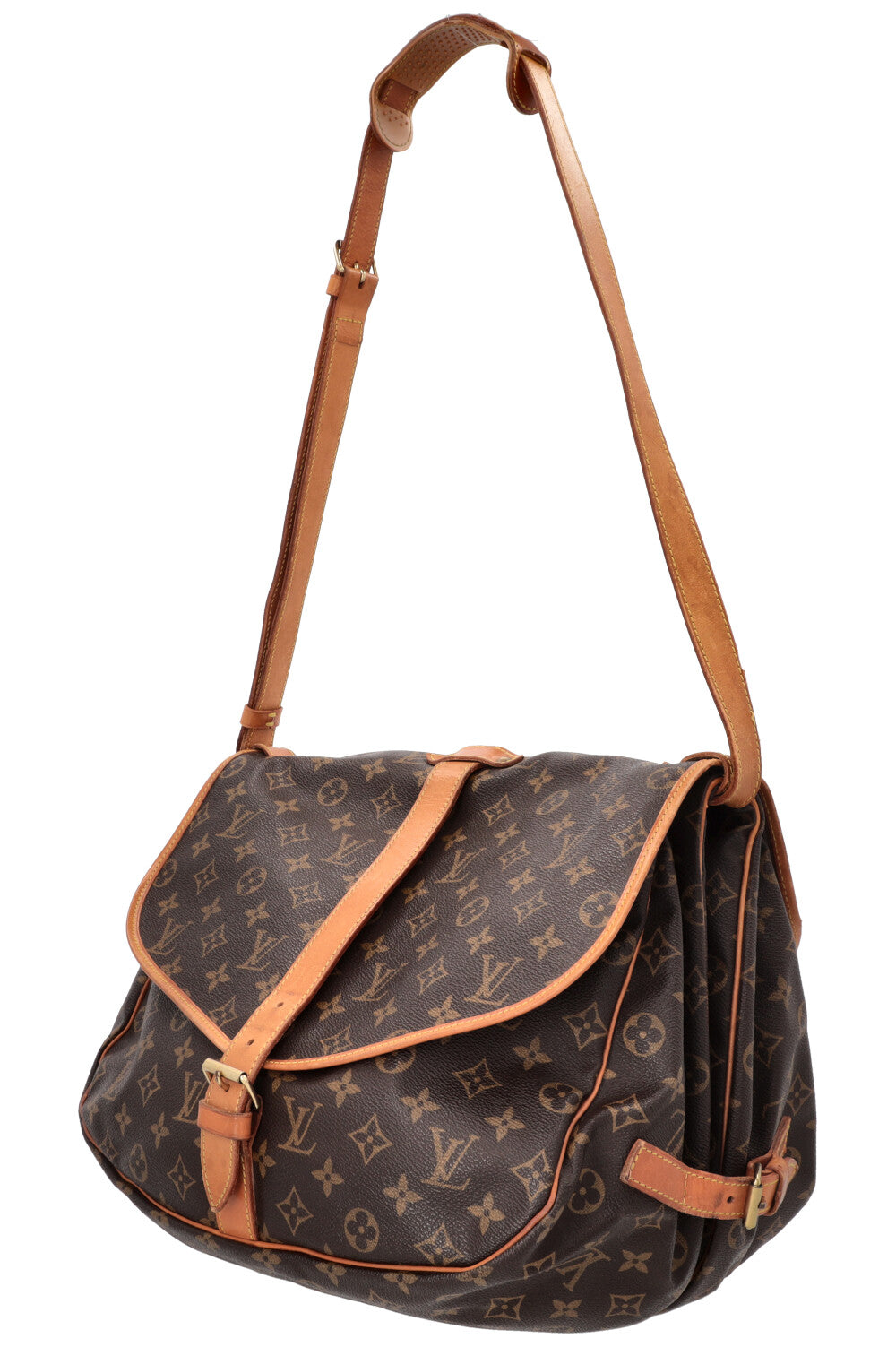 LOUIS VUITTON Saumur 35 Crossbody Bag MNG Canvas