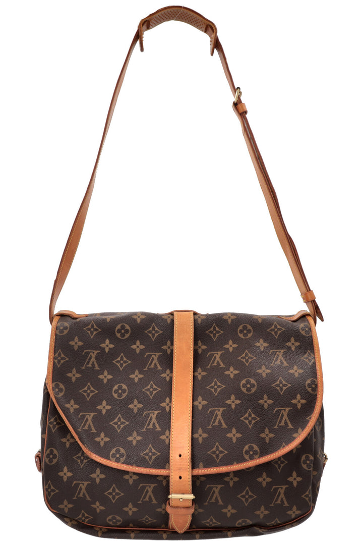 LOUIS VUITTON Saumur 35 Crossbody Bag MNG Canvas