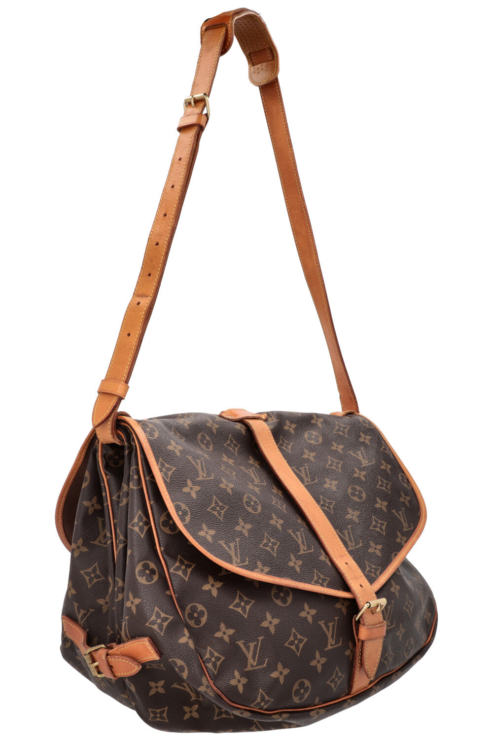 LOUIS VUITTON Saumur 35 Crossbody Bag MNG Canvas