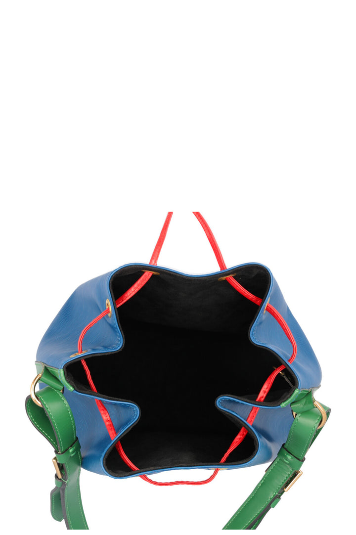 LOUIS VUITTON Grand Sac Noé Epi Tricolor Blue Red Green