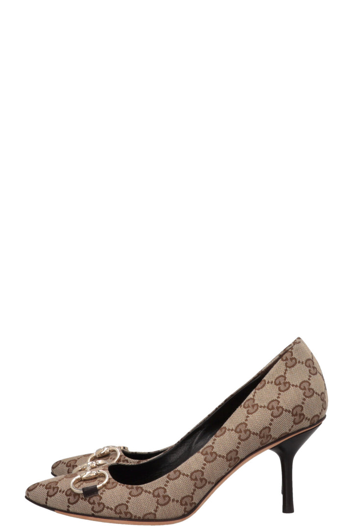 GUCCI Horsebit Heels Supreme Canvas
