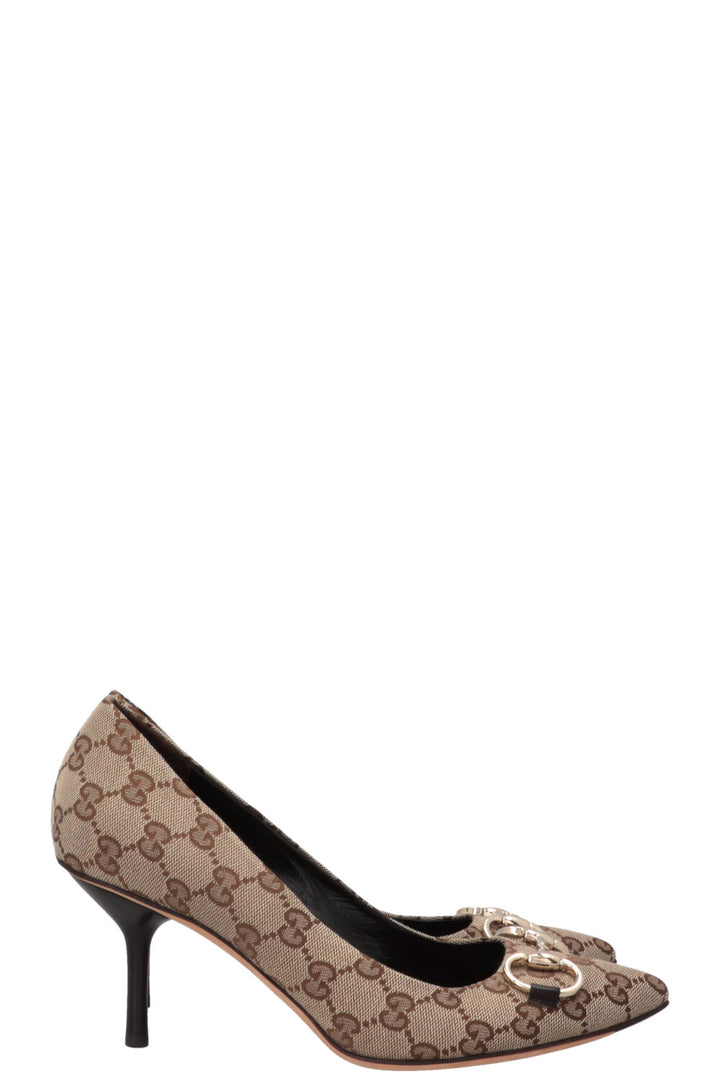 GUCCI Horsebit Heels Supreme Canvas