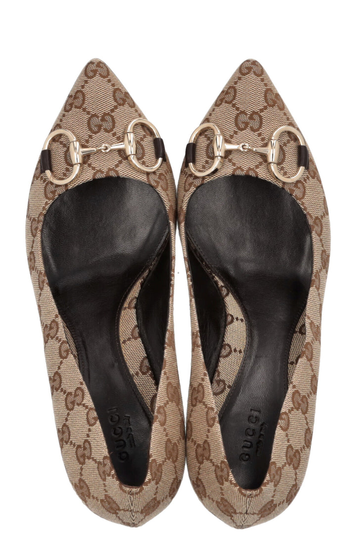 GUCCI Horsebit Heels Supreme Canvas