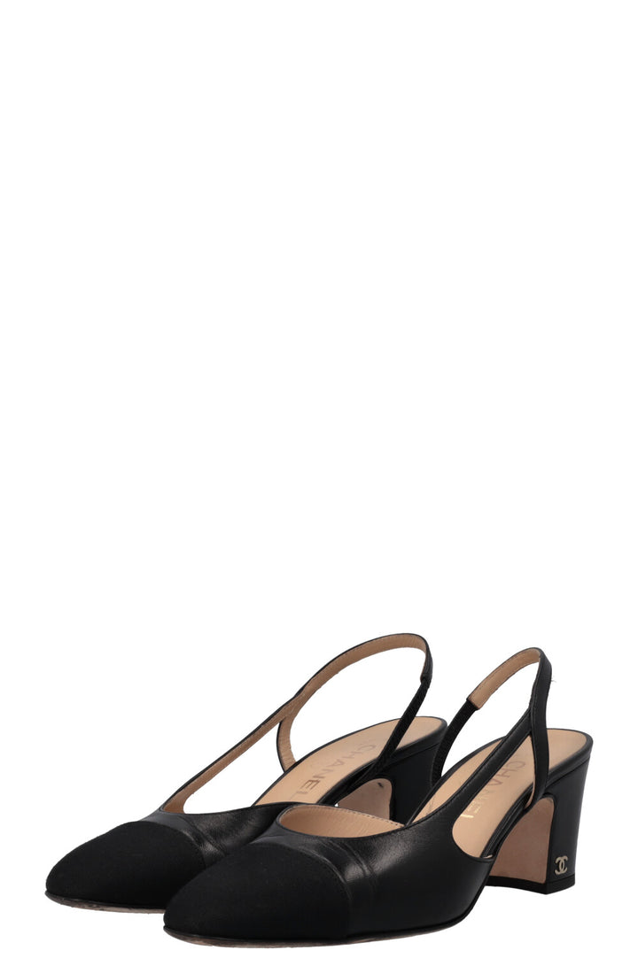 CHANEL Classic Slingback Heels Black