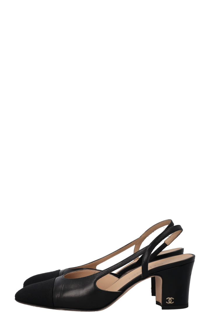 CHANEL Classic Slingback Heels Black
