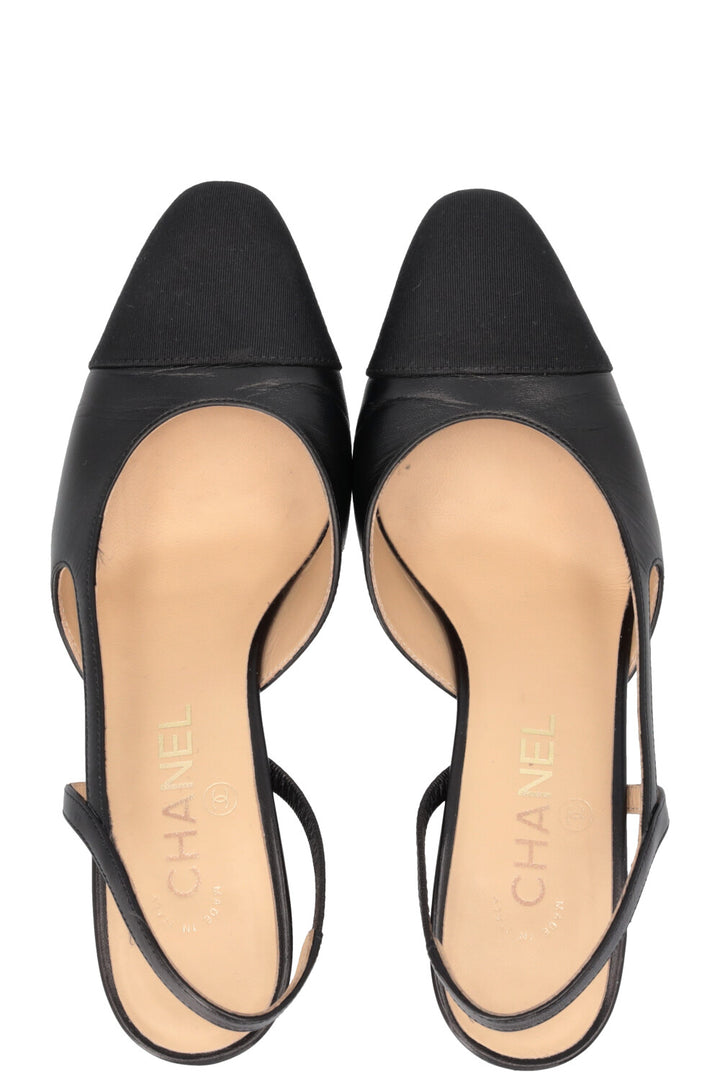 CHANEL Classic Slingback Heels Black